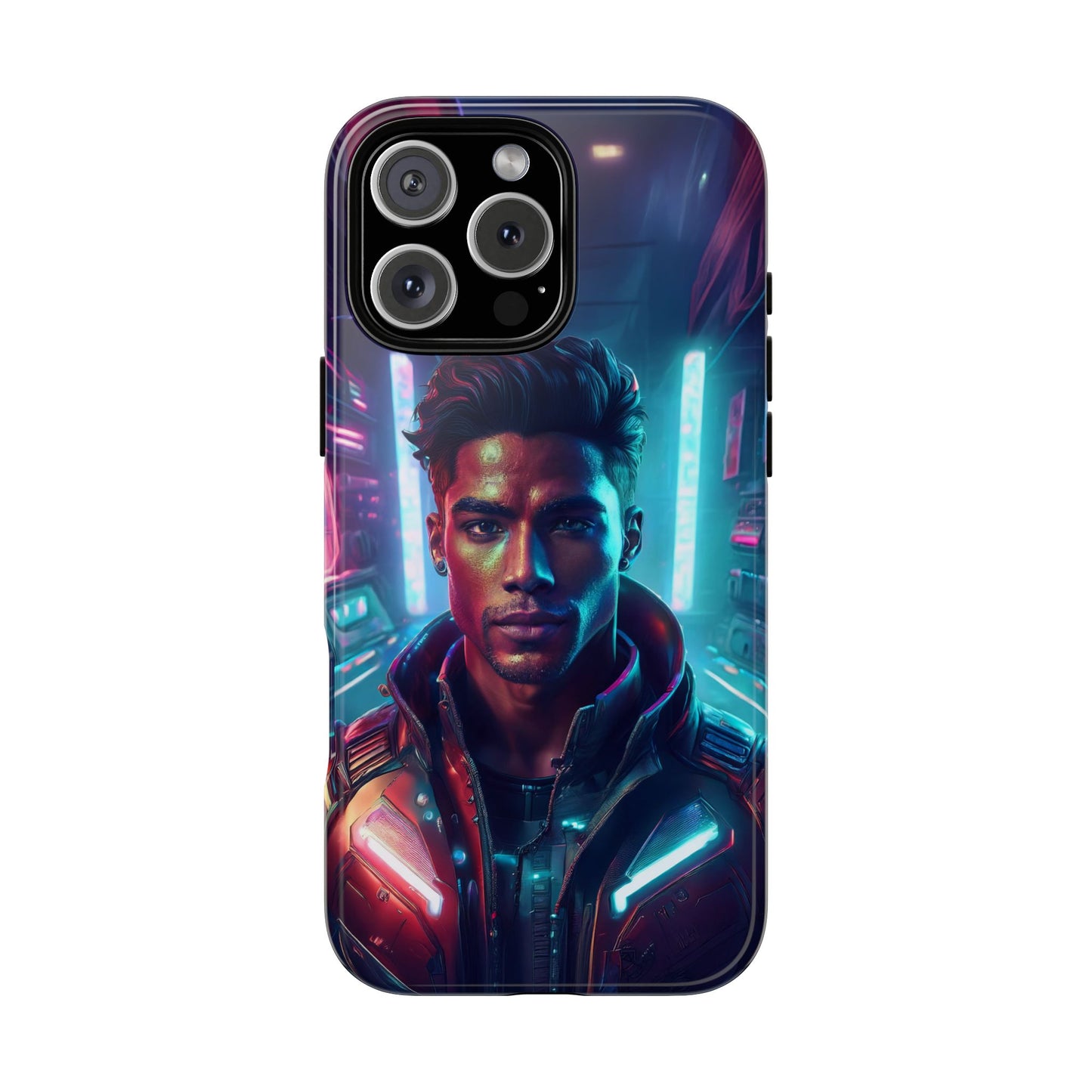 Futuristic Cyberpunk Male Cell Phone Case 007