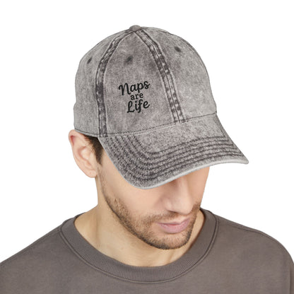 Naps Are Life Vintage Hat – Embroidered Funny Sleep Hat for Lazy Legends