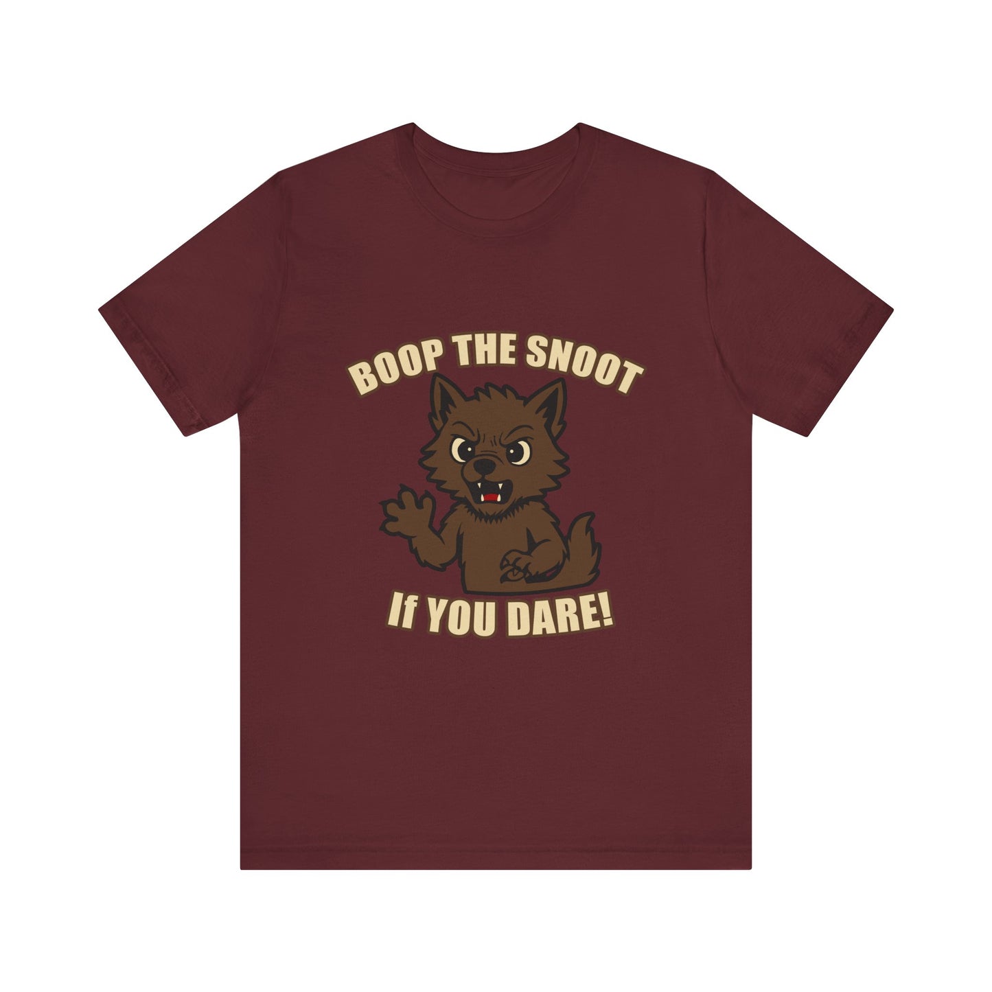 Boop the Snoot If You Dare Halloween Shirt – Funny Werewolf Halloween Graphic Unisex Jersey Short Sleeve Tee for Dog Lovers.