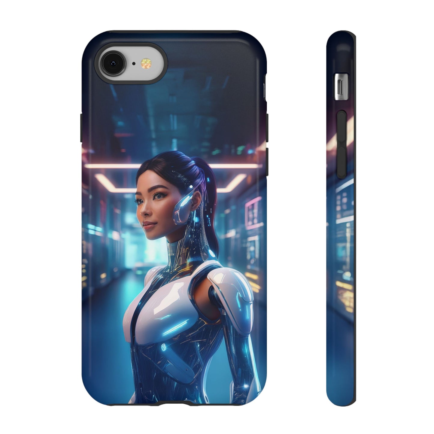 Futuristic Human Android Hybrid Cell Phone Case 005