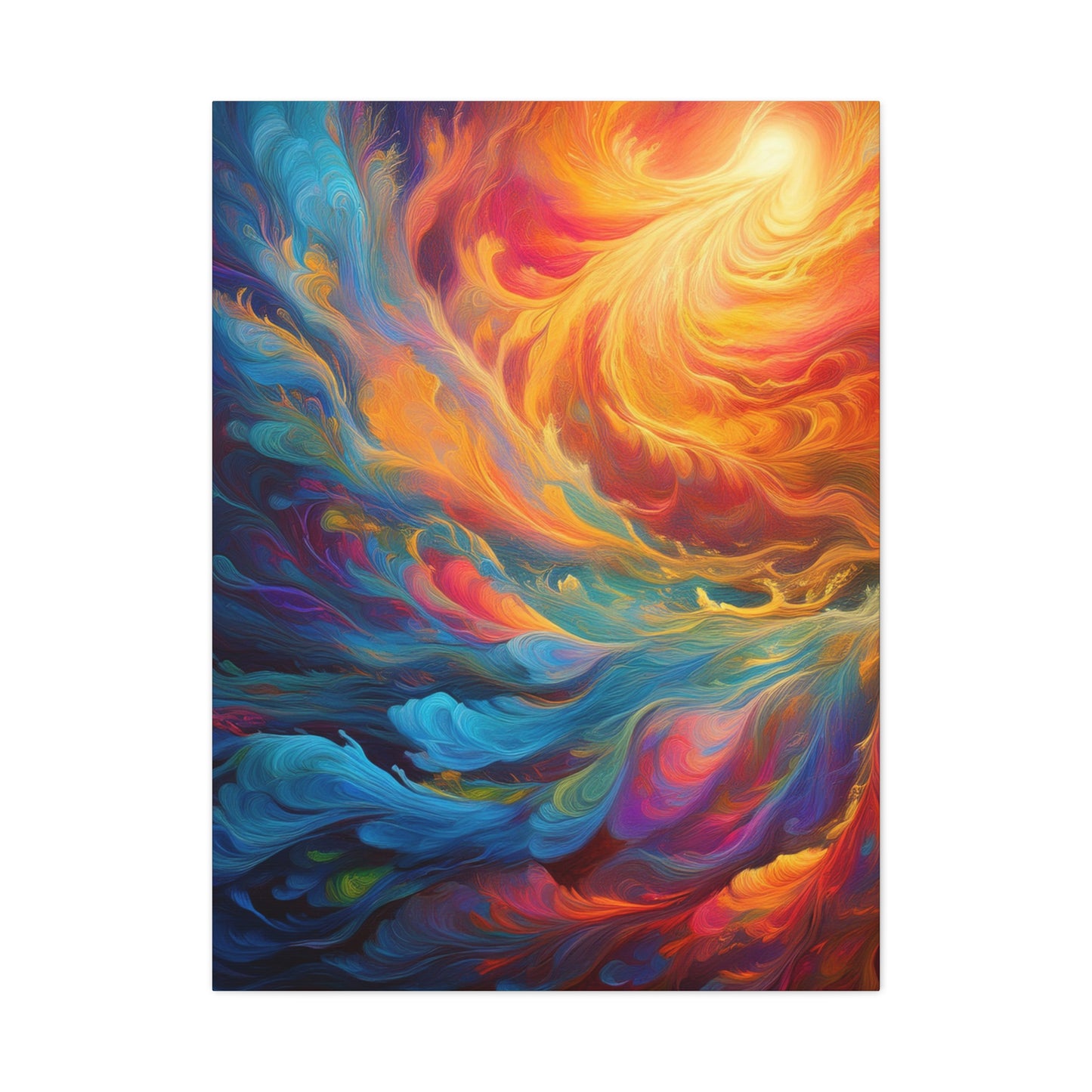 Fury of the Gods - Natures Wrath Abstract Canvas Art - 1.25" Stretched Wall Decor