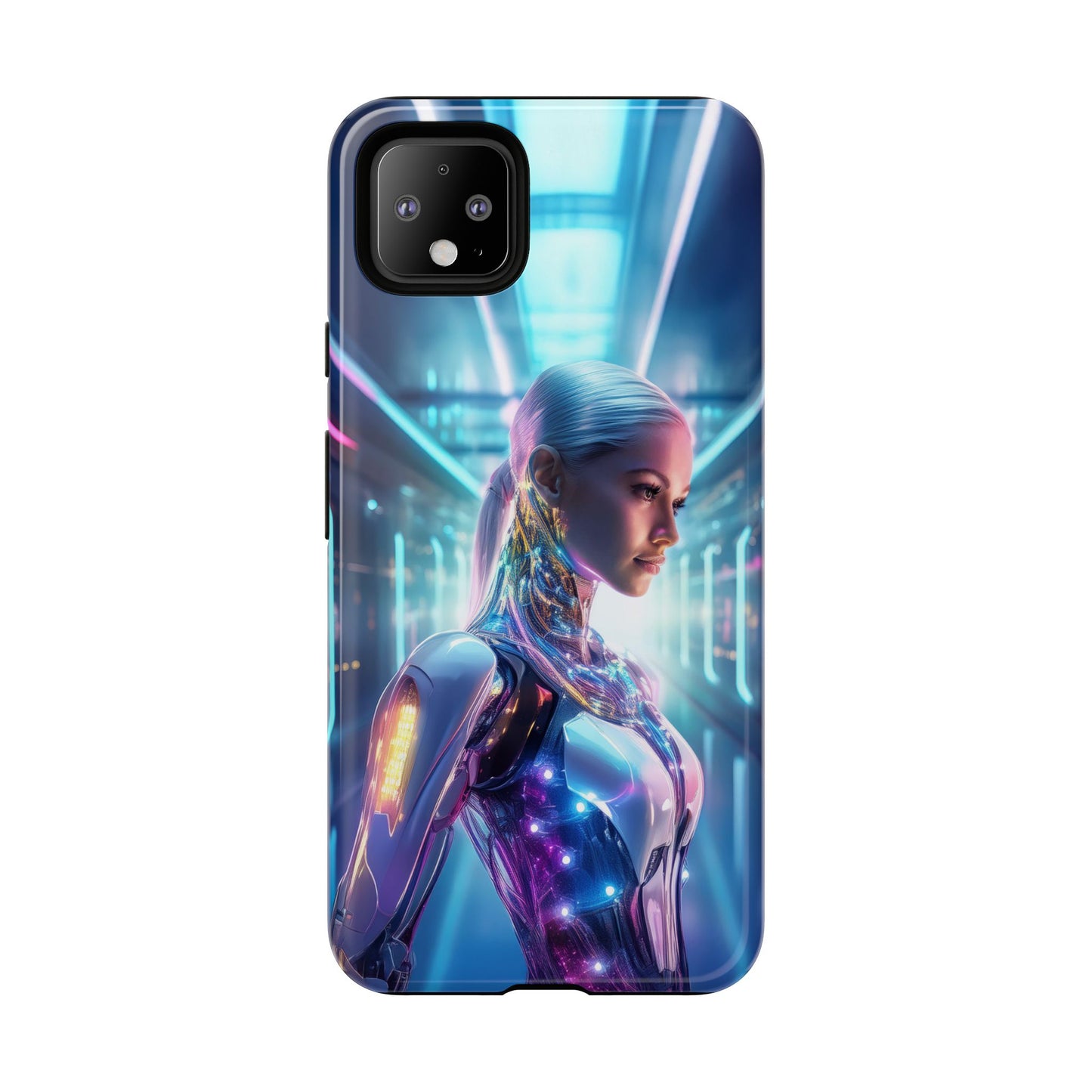 Futuristic Human Android Hybrid Cell Phone Case 015