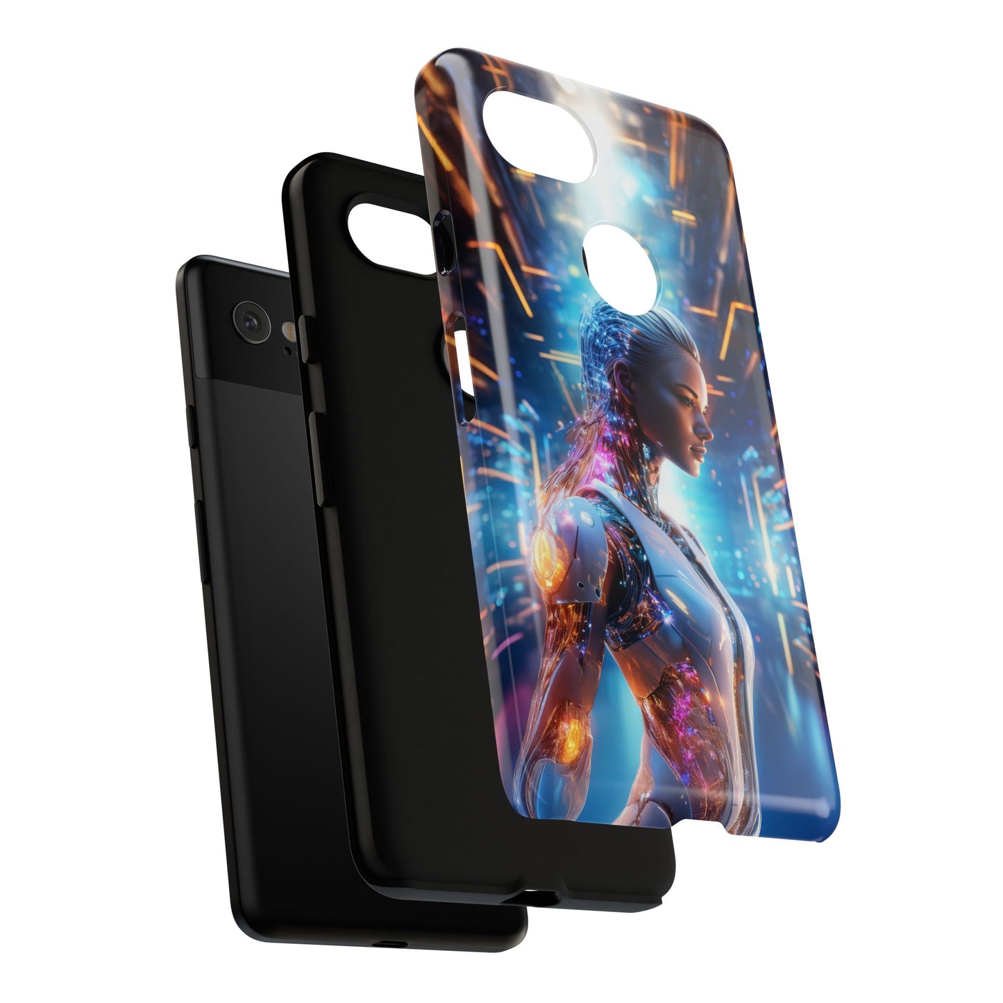 Futuristic Human Android Hybrid Cell Phone Case 008