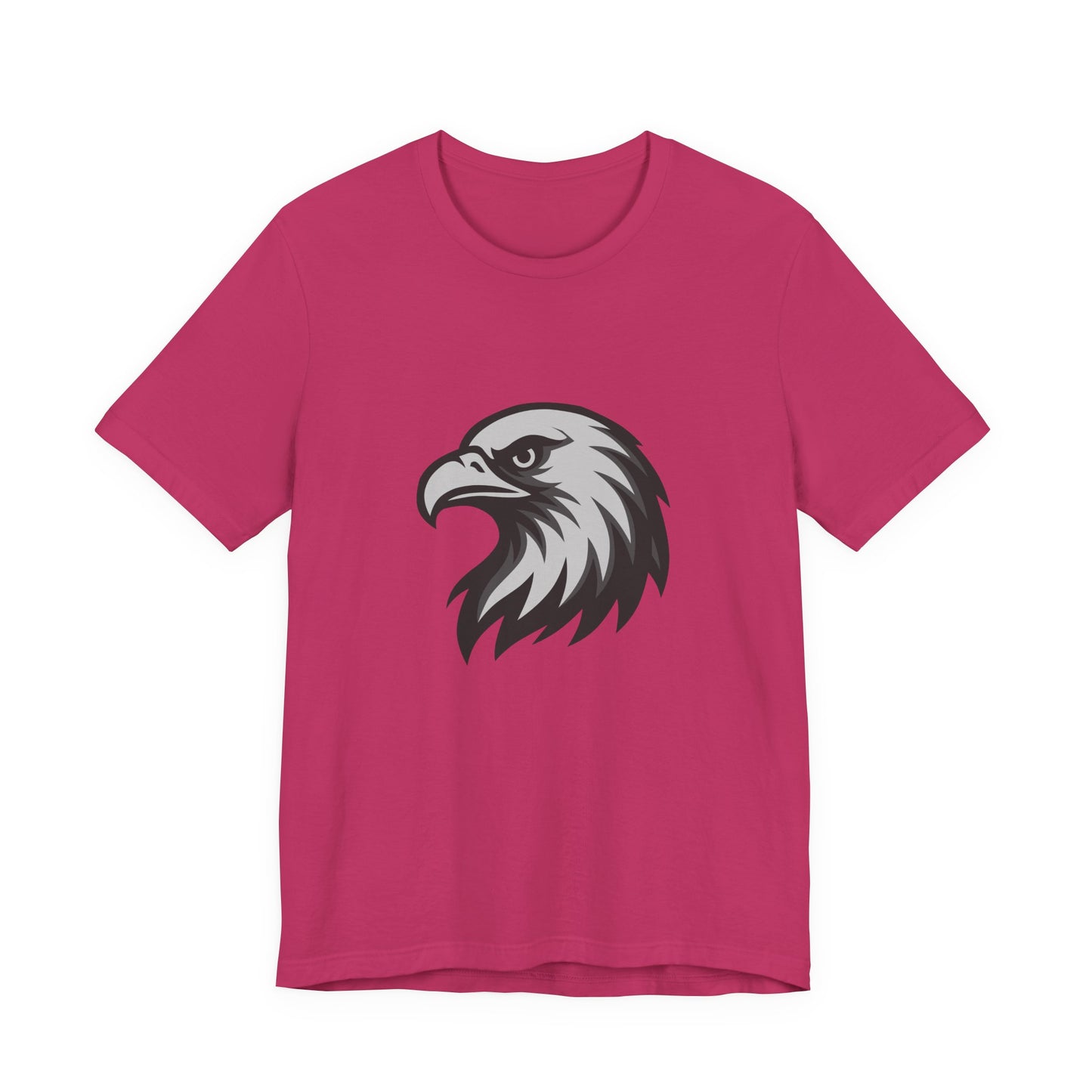 Eagle Head Graphic T-Shirt – Bold Dark Theme Grayscale Bird of Prey Design on Black Tee with Fierce Detail and Modern Ghost Effect. Unisex Jersey Short Sleeve Tee