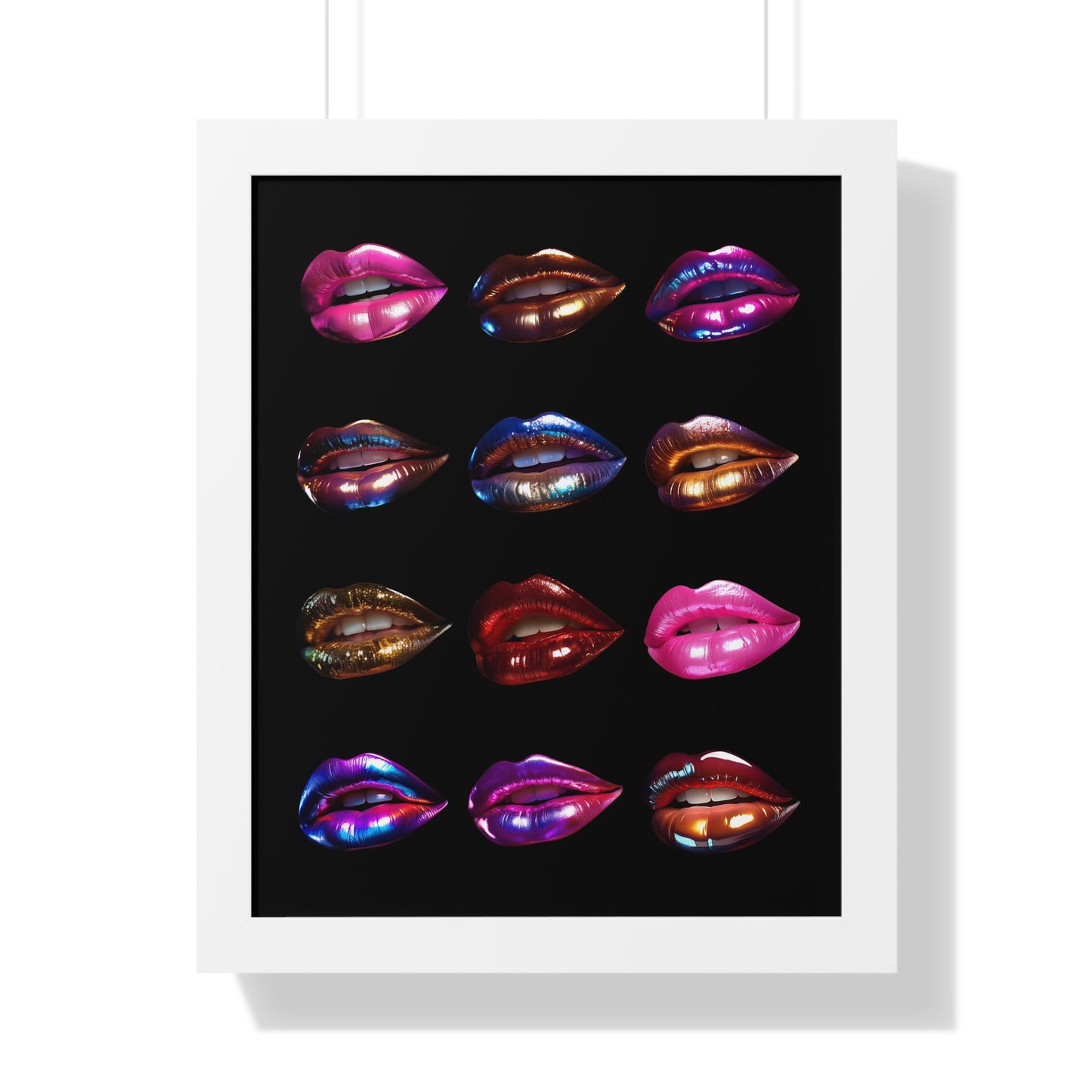 Glamorous Lips Vertical Poster | Stylish Wall Art