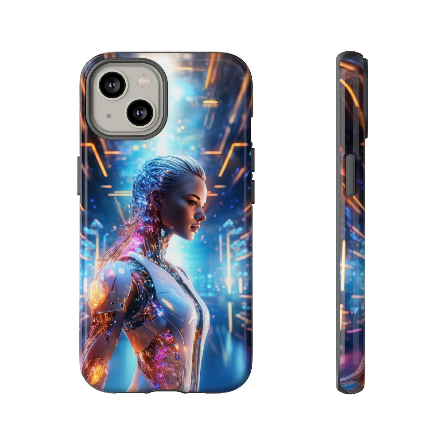 Futuristic Human Android Hybrid Cell Phone Case 008