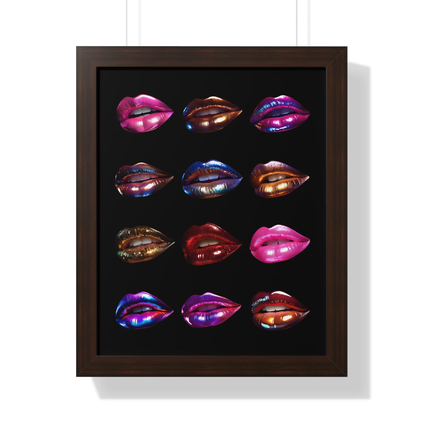 Glamorous Lips Vertical Poster | Stylish Wall Art