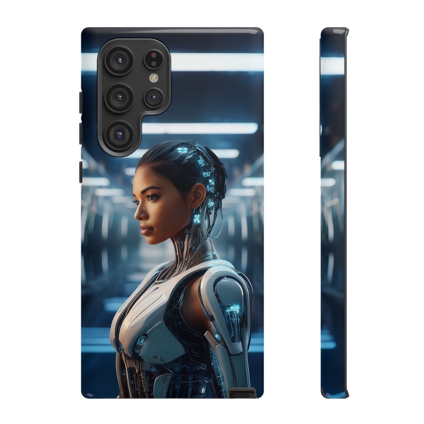 Futuristic Human Android Hybrid Cell Phone Case 002