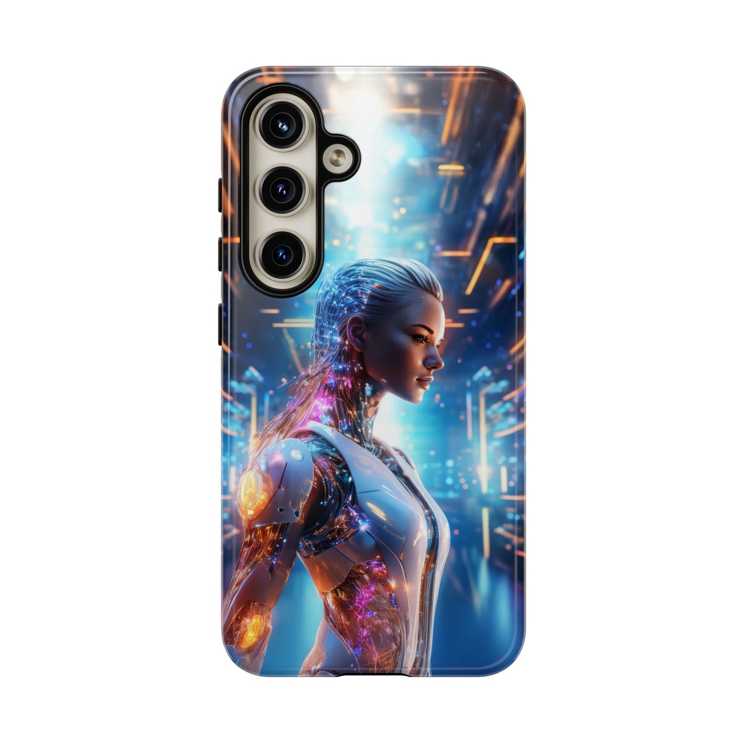 Futuristic Human Android Hybrid Cell Phone Case 008