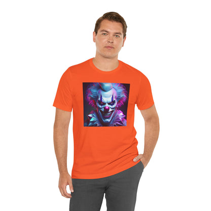 Scary Clown Halloween Shirt – Creepy Evil Clown Face Graphic Tee for Horror Fans. Unisex Jersey Short Sleeve Tee