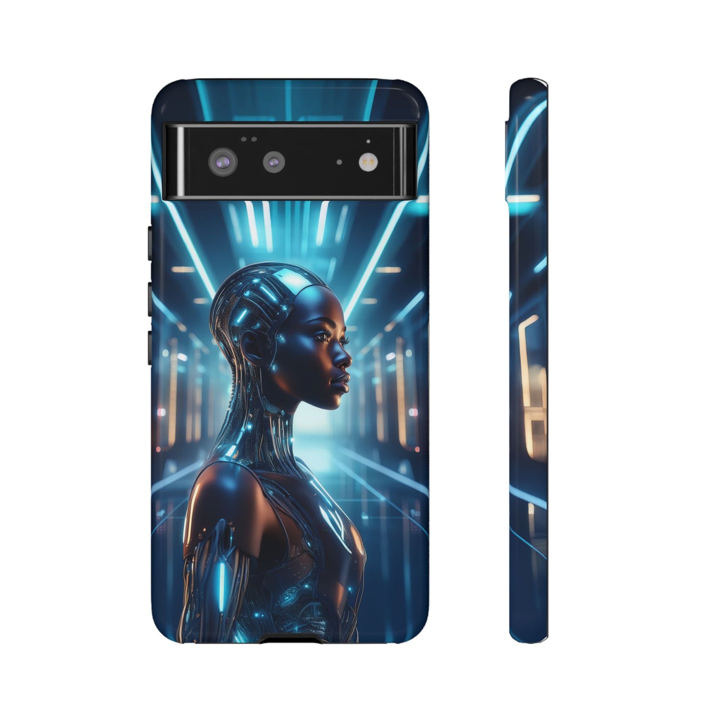 Futuristic Human Android Hybrid Cell Phone Case 003