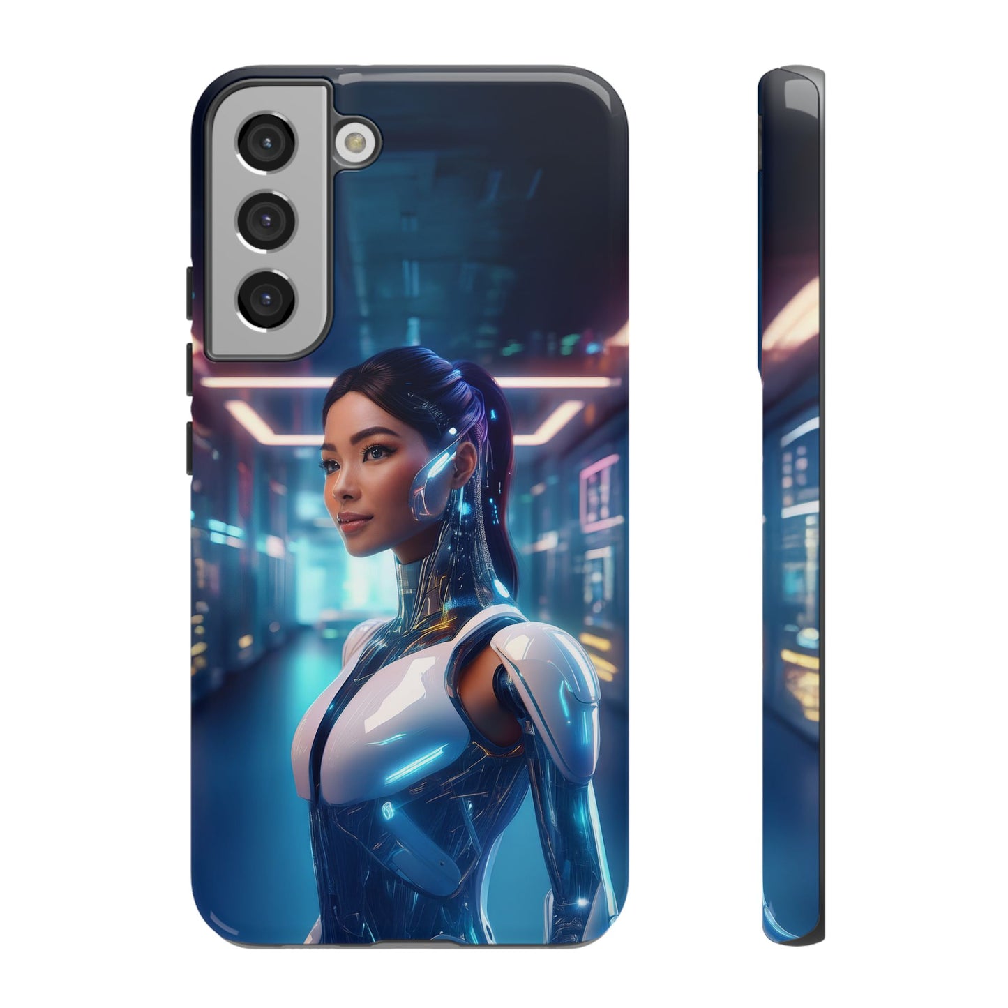 Futuristic Human Android Hybrid Cell Phone Case 005