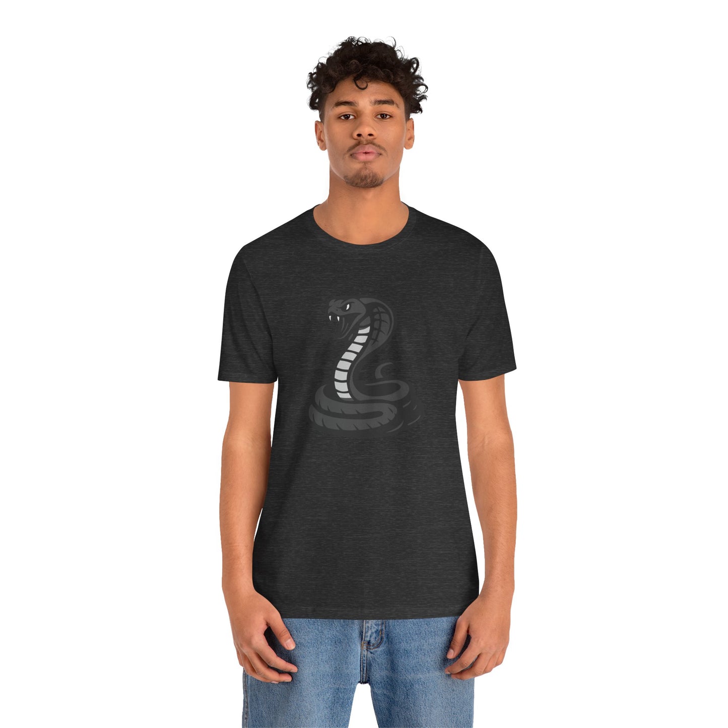Cobra Snake Graphic Tee Dark Theme – Venomous Vector Design for Bold Streetwear Style