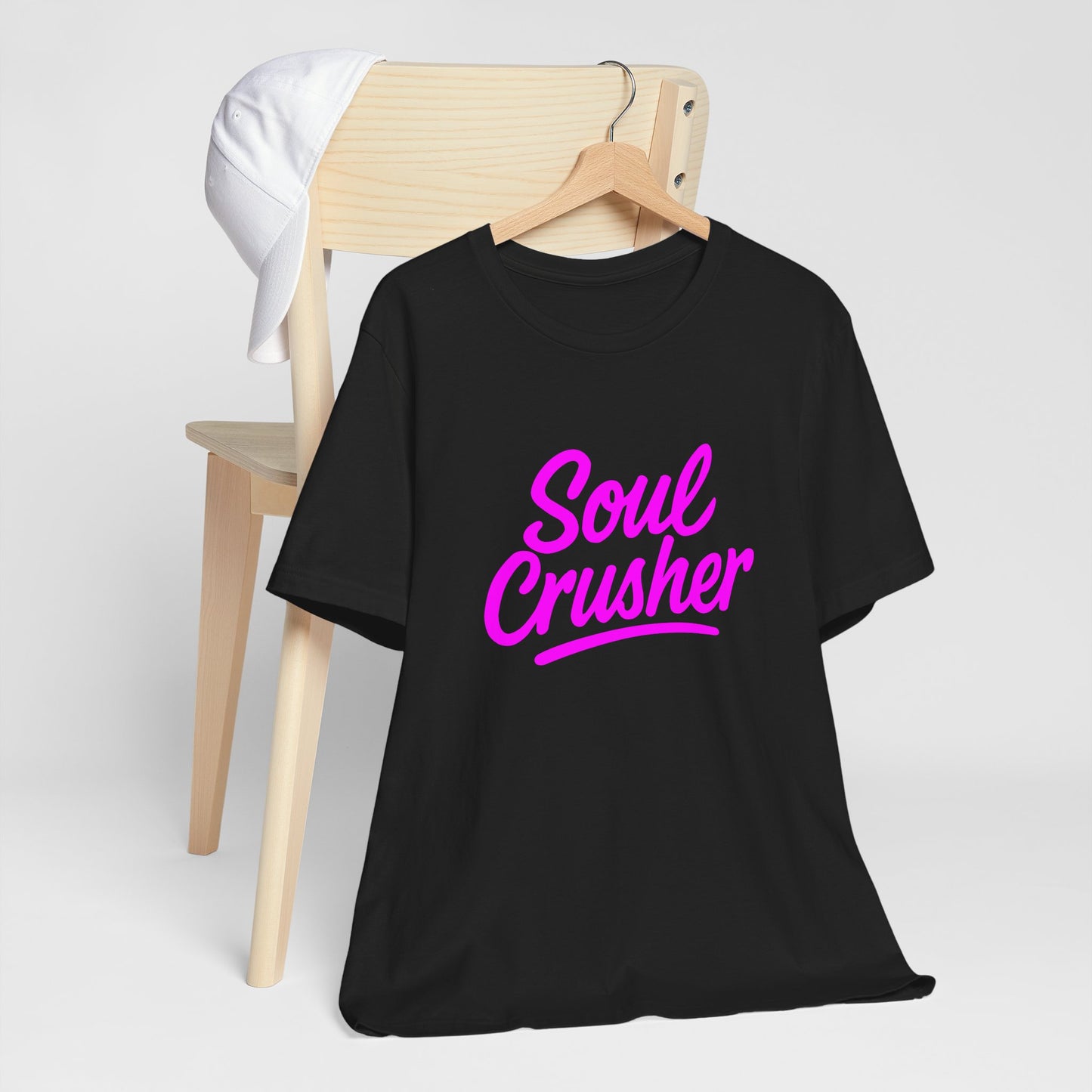 Colorful Design Soul Crusher Shirt – Neon Pink Bold Graphic Tee for Unapologetic Women with a Savage Side. Unisex Jersey Short Sleeve Tee