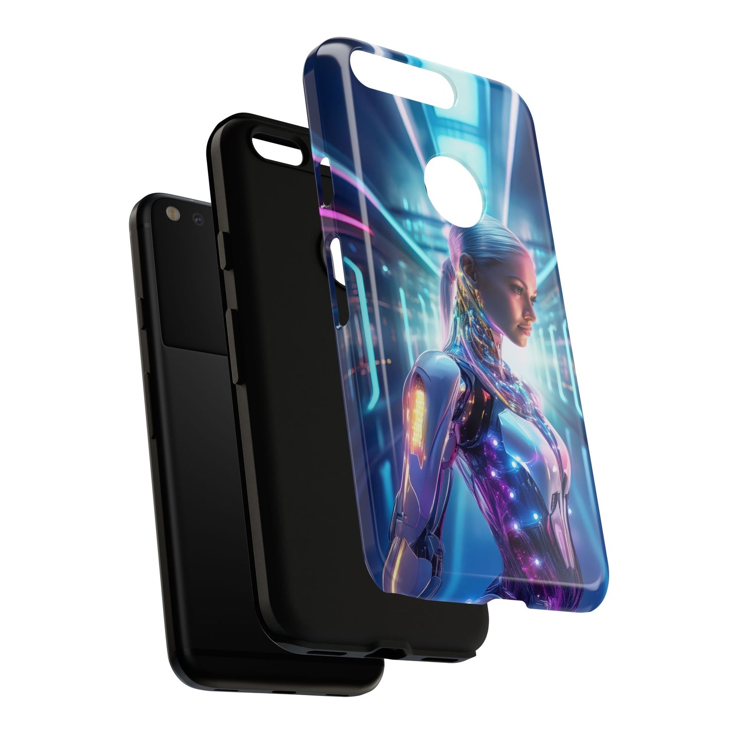 Futuristic Human Android Hybrid Cell Phone Case 015