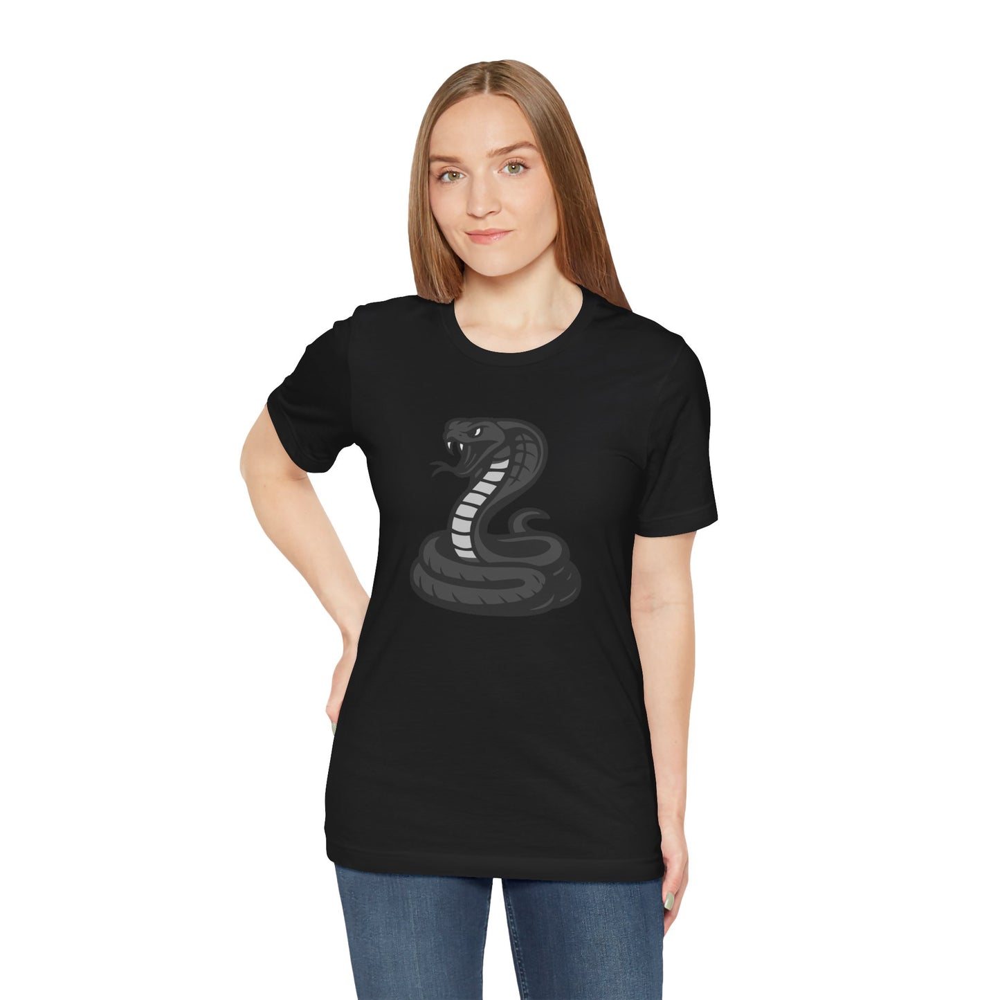 Cobra Snake Graphic Tee Dark Theme – Venomous Vector Design for Bold Streetwear Style