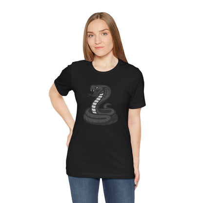 Cobra Snake Graphic Tee Dark Theme – Venomous Vector Design for Bold Streetwear Style