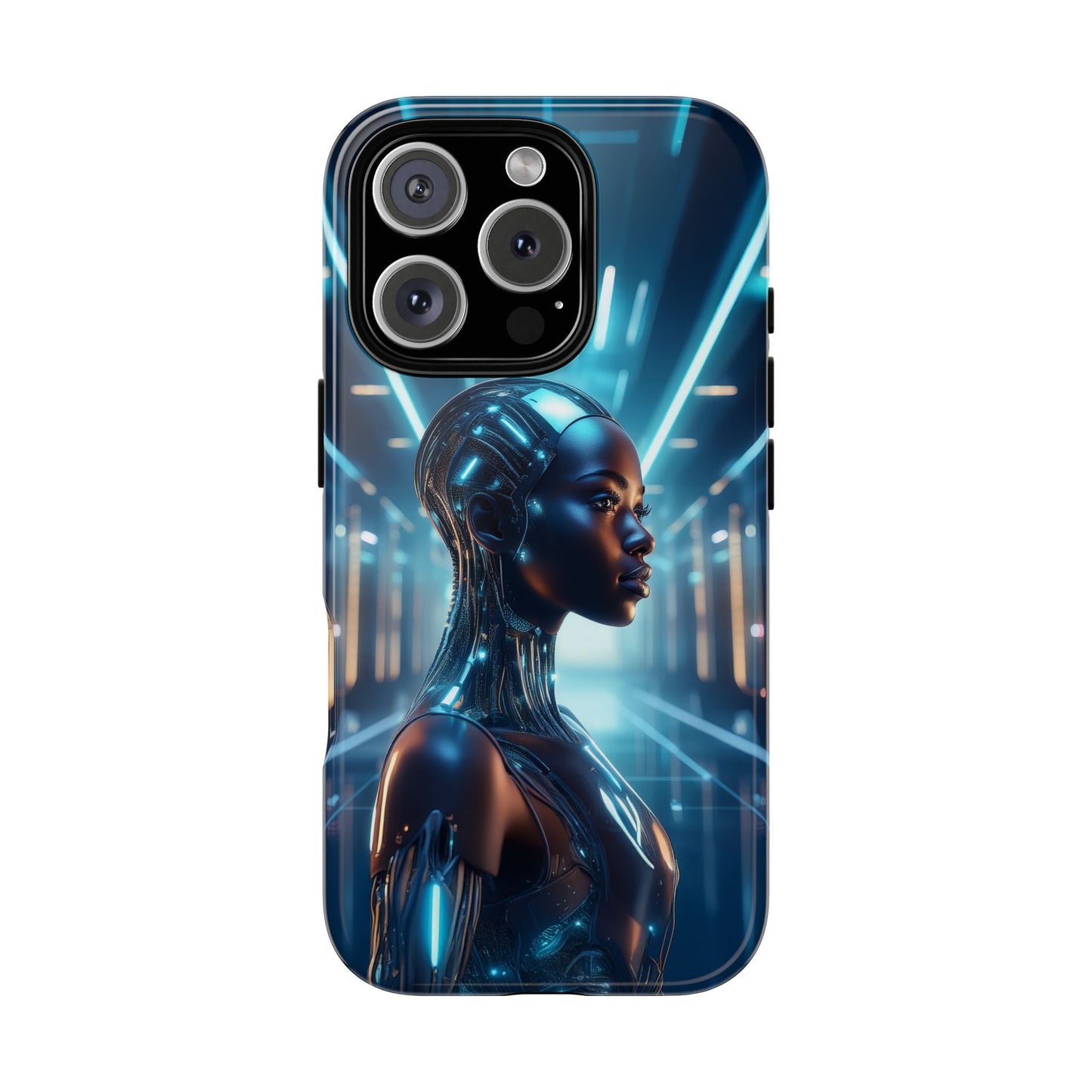 Futuristic Human Android Hybrid Cell Phone Case 003