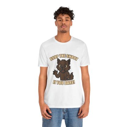Boop the Snoot If You Dare Halloween Shirt – Funny Werewolf Halloween Graphic Unisex Jersey Short Sleeve Tee for Dog Lovers.
