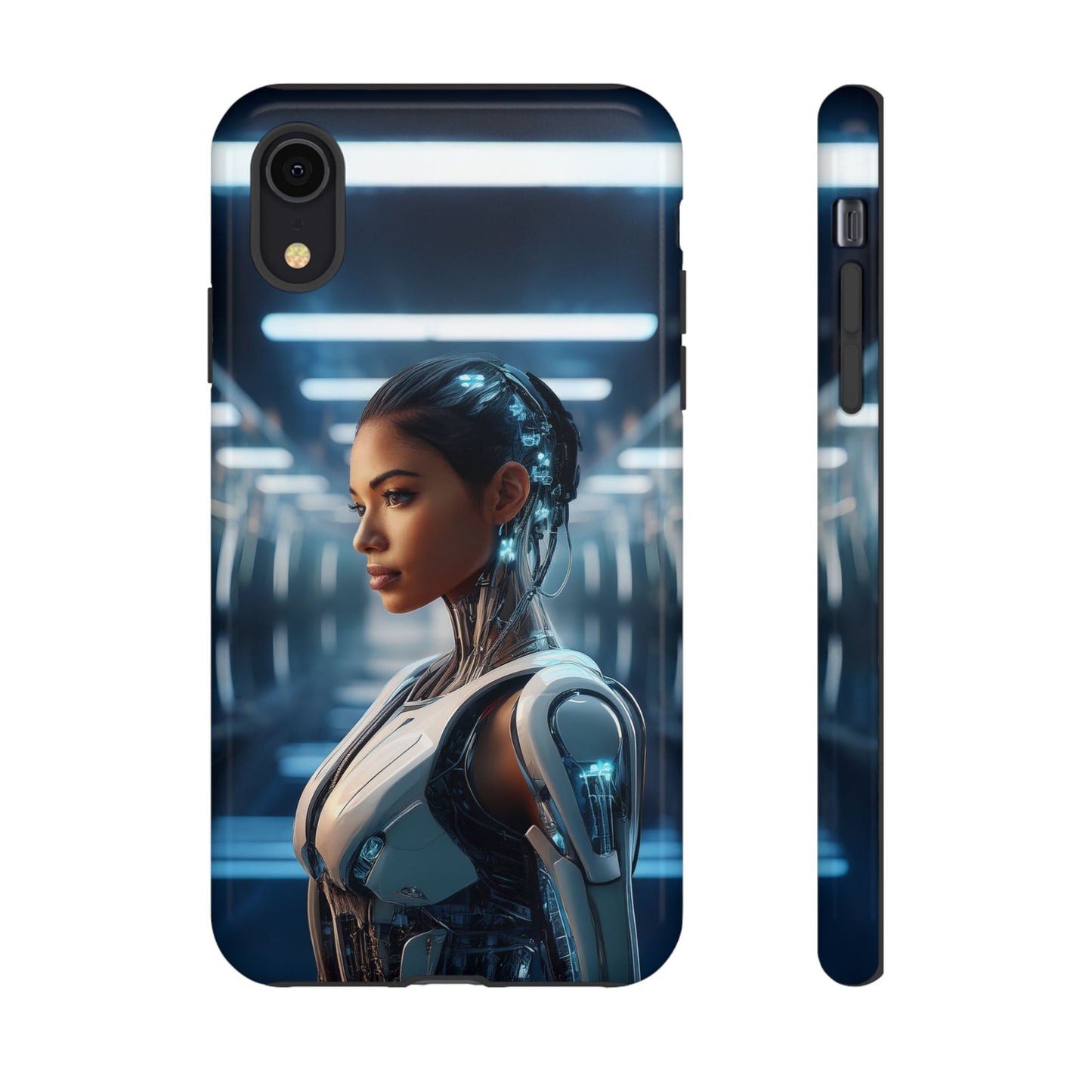 Futuristic Human Android Hybrid Cell Phone Case 002