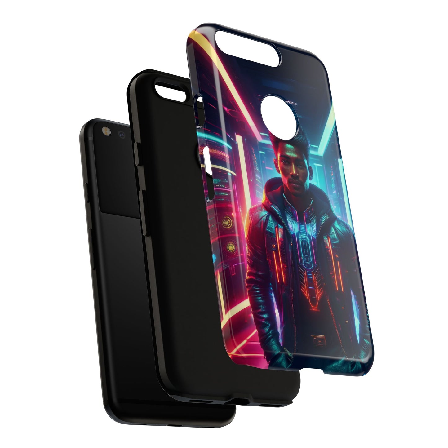 Futuristic Cyberpunk Male Cell Phone Case 001