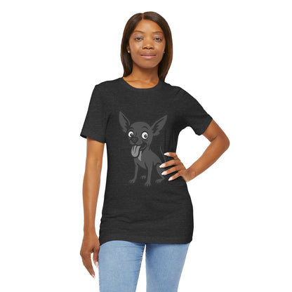 Crazy Chihuahua Graphic Tee Dark Theme – Funny Hyper Dog Vector Design for Bold Personalities
