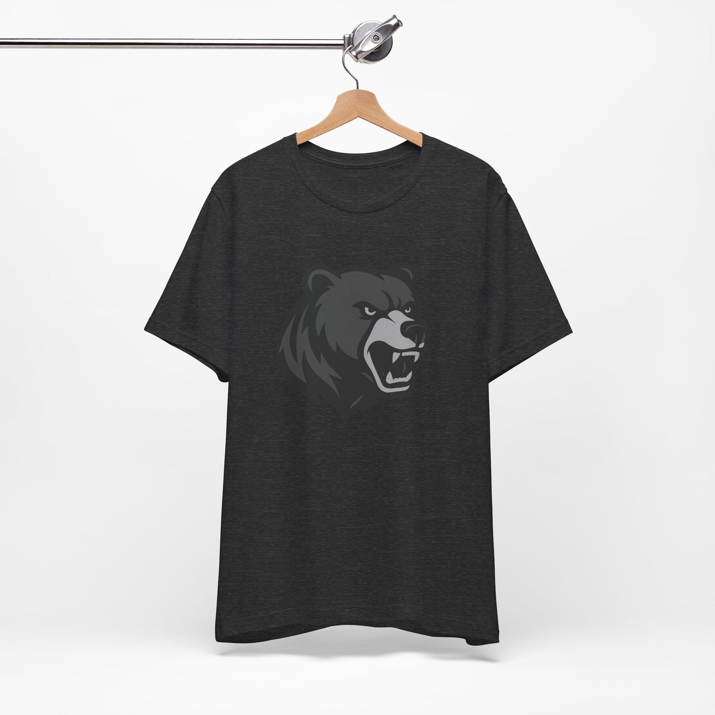 Ferocious Bear Head Graphic Tee Dark Theme – Bold Vector Design for Strong Personalities