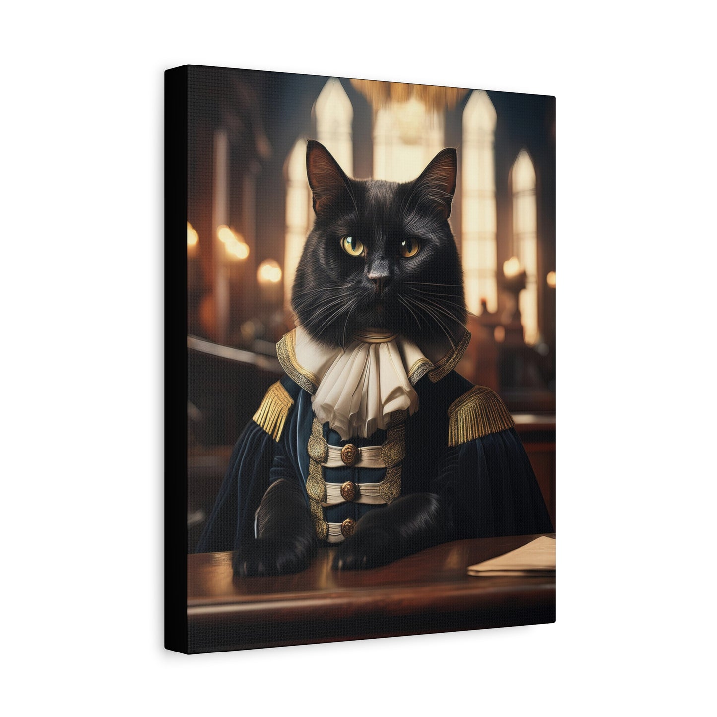 Judge Whiskers Canvas Art | Stretched Matte Wall Decor