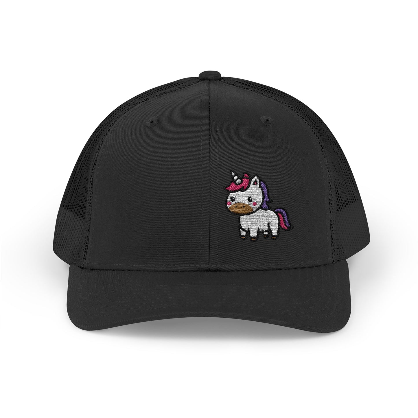 Cute Unicorn Trucker Hat – Embroidered Kawaii Unicorn Hat with Rainbow Tail for Magical Vibes and Whimsical Style