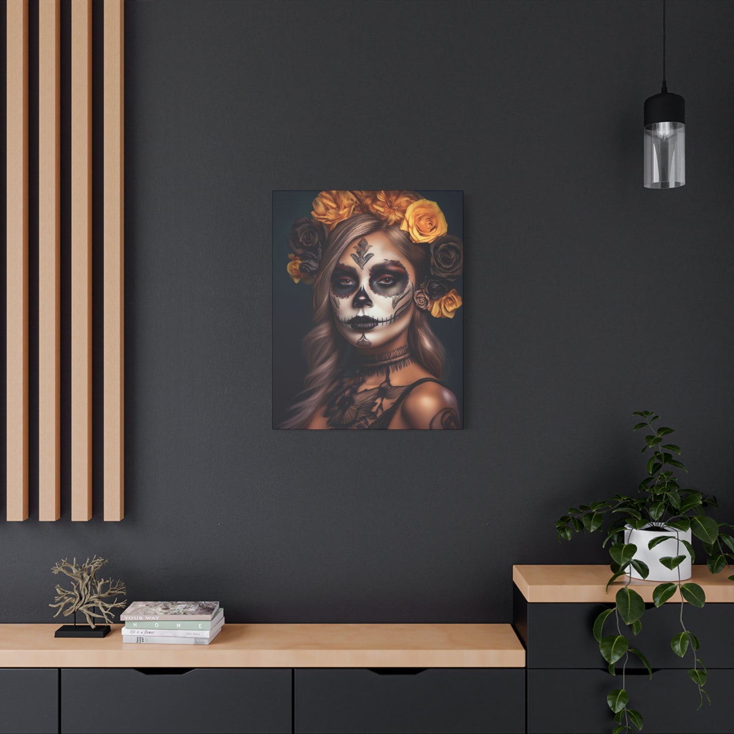 Dia de los Muertos Canvas Art | Day of the Dead - Stretched Matte Wall Decor 004