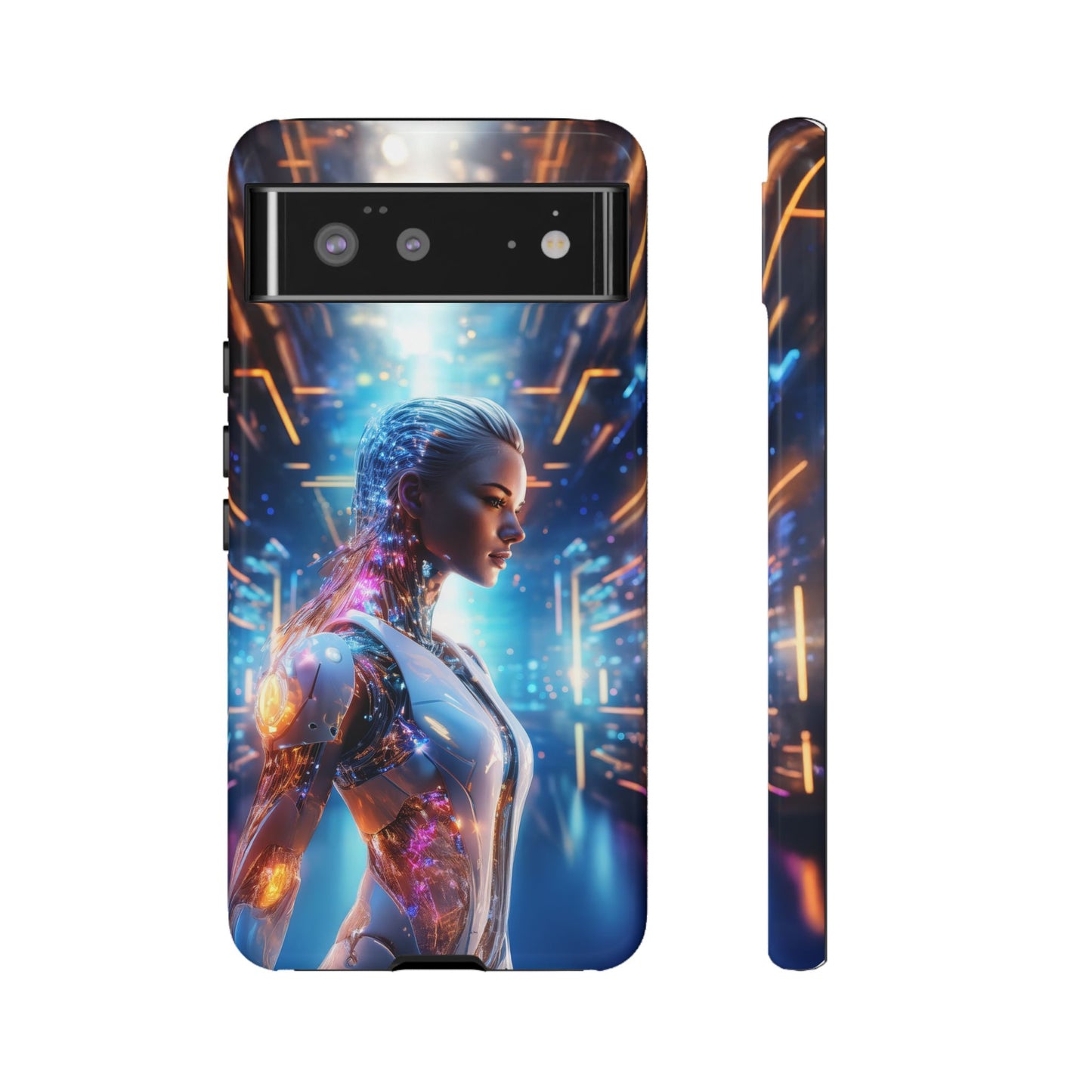 Futuristic Human Android Hybrid Cell Phone Case 008