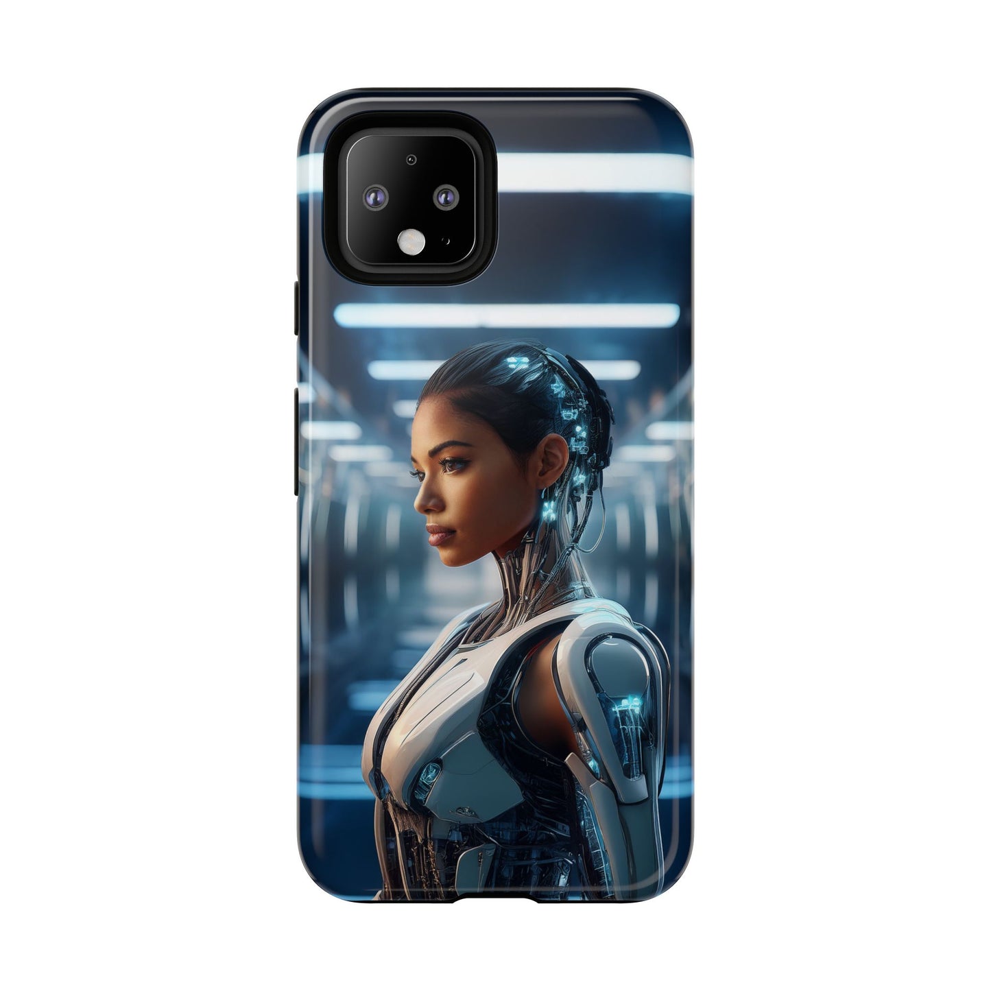 Futuristic Human Android Hybrid Cell Phone Case 002