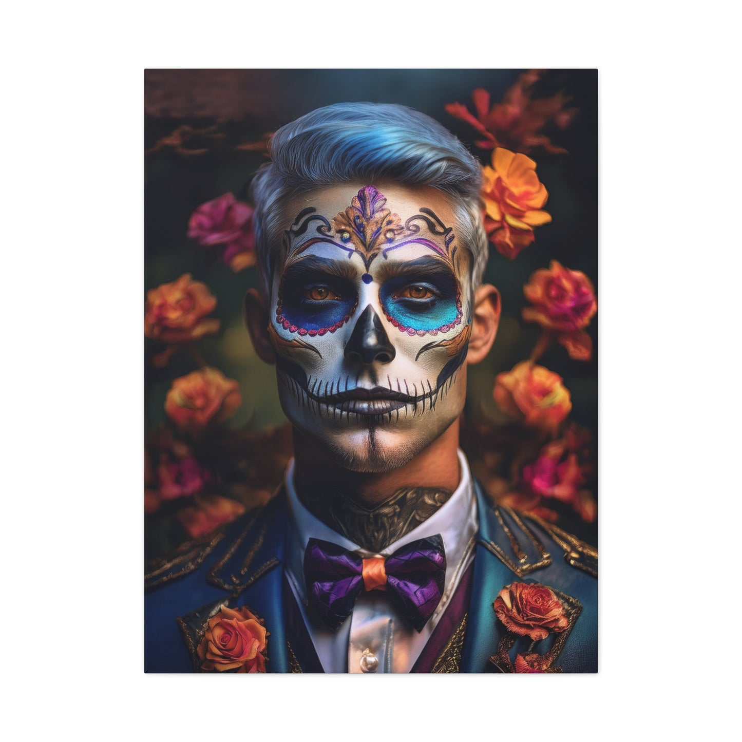 Dia de los Muertos Canvas Art | Day of the Dead - Stretched Matte Wall Decor 001