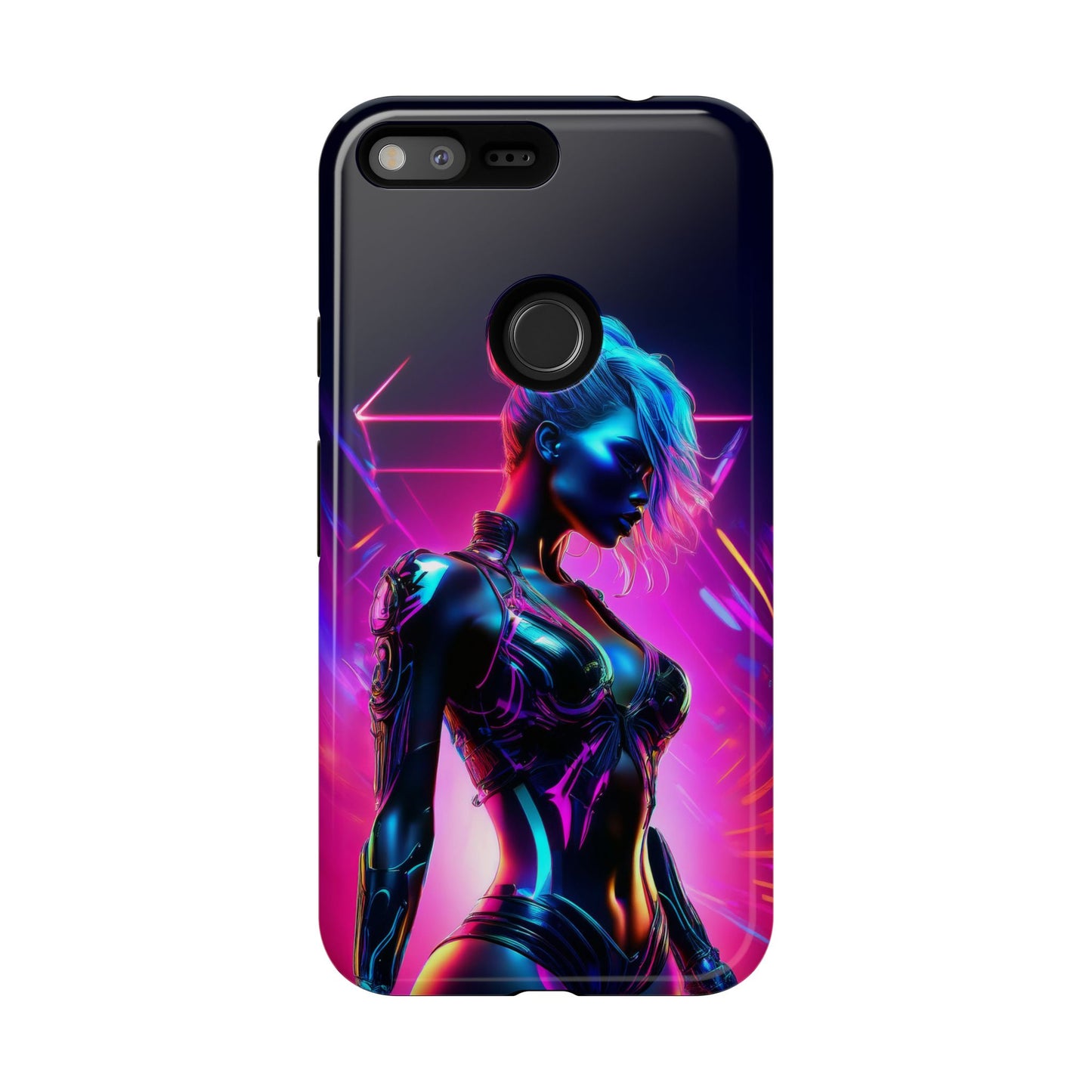 Futuristic Cyberpunk Female Cell Phone Case 017