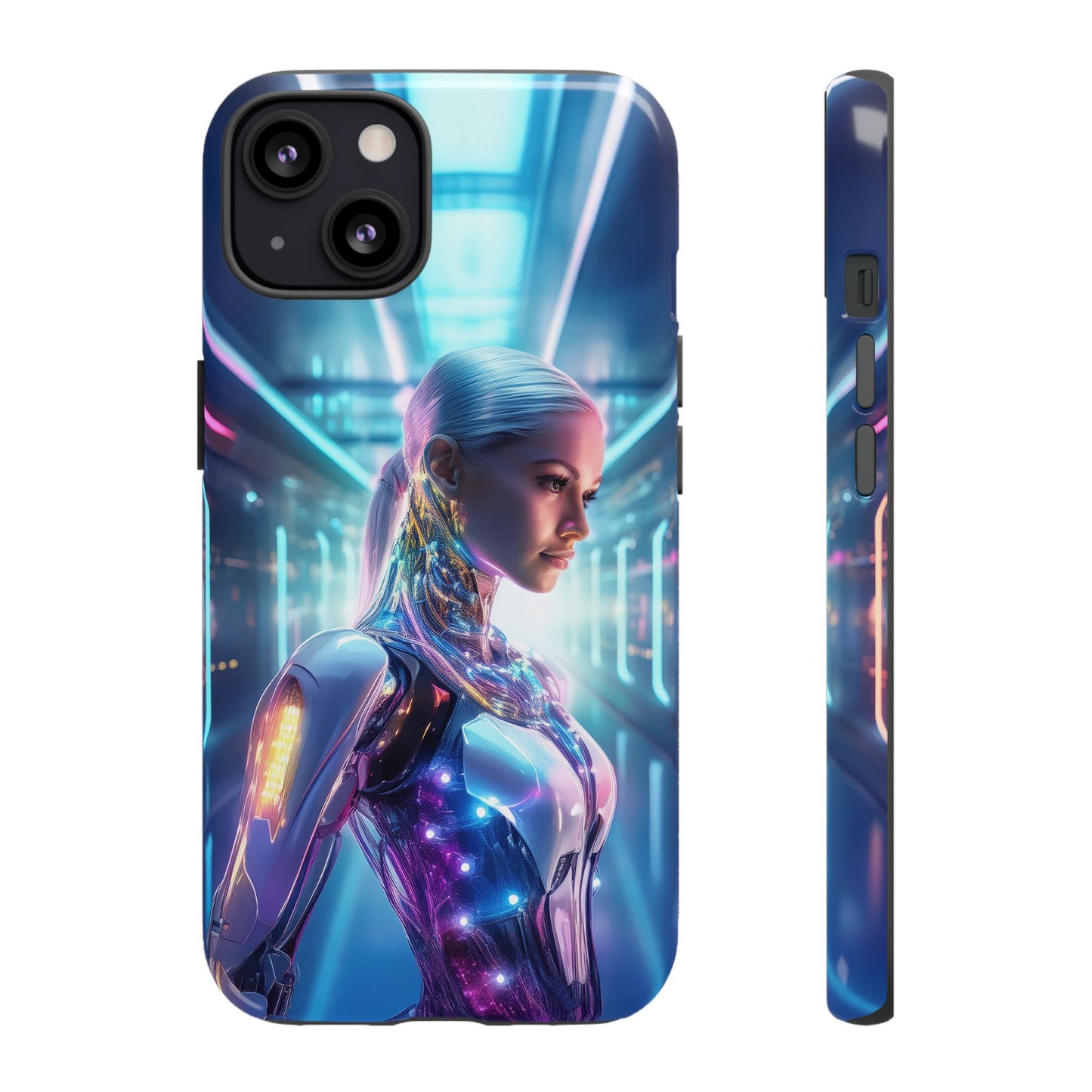 Futuristic Human Android Hybrid Cell Phone Case 015