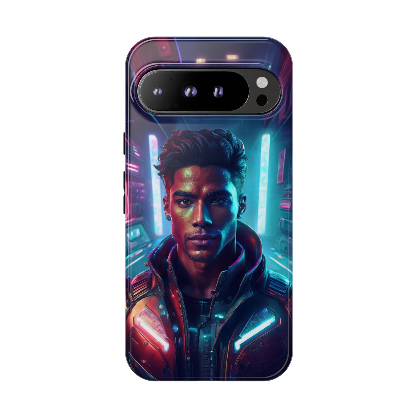 Futuristic Cyberpunk Male Cell Phone Case 007