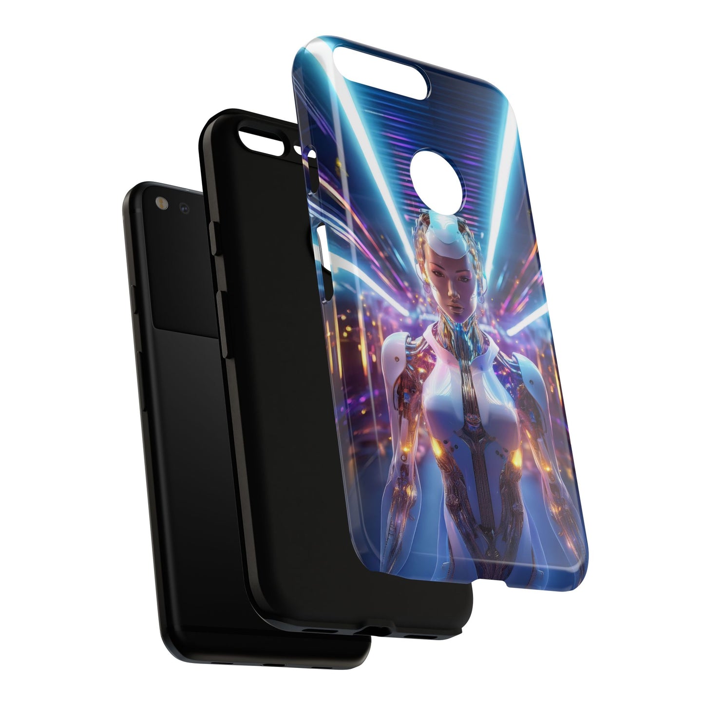 Futuristic Human Android Hybrid Cell Phone Case 007