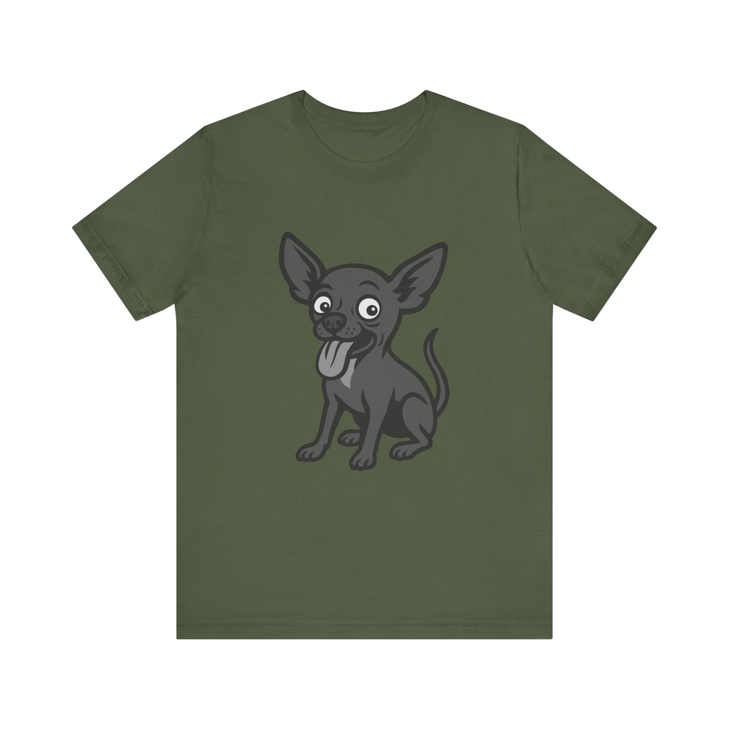 Crazy Chihuahua Graphic Tee Dark Theme – Funny Hyper Dog Vector Design for Bold Personalities