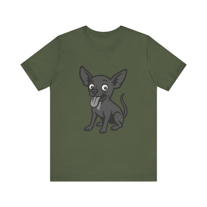 Crazy Chihuahua Graphic Tee Dark Theme – Funny Hyper Dog Vector Design for Bold Personalities
