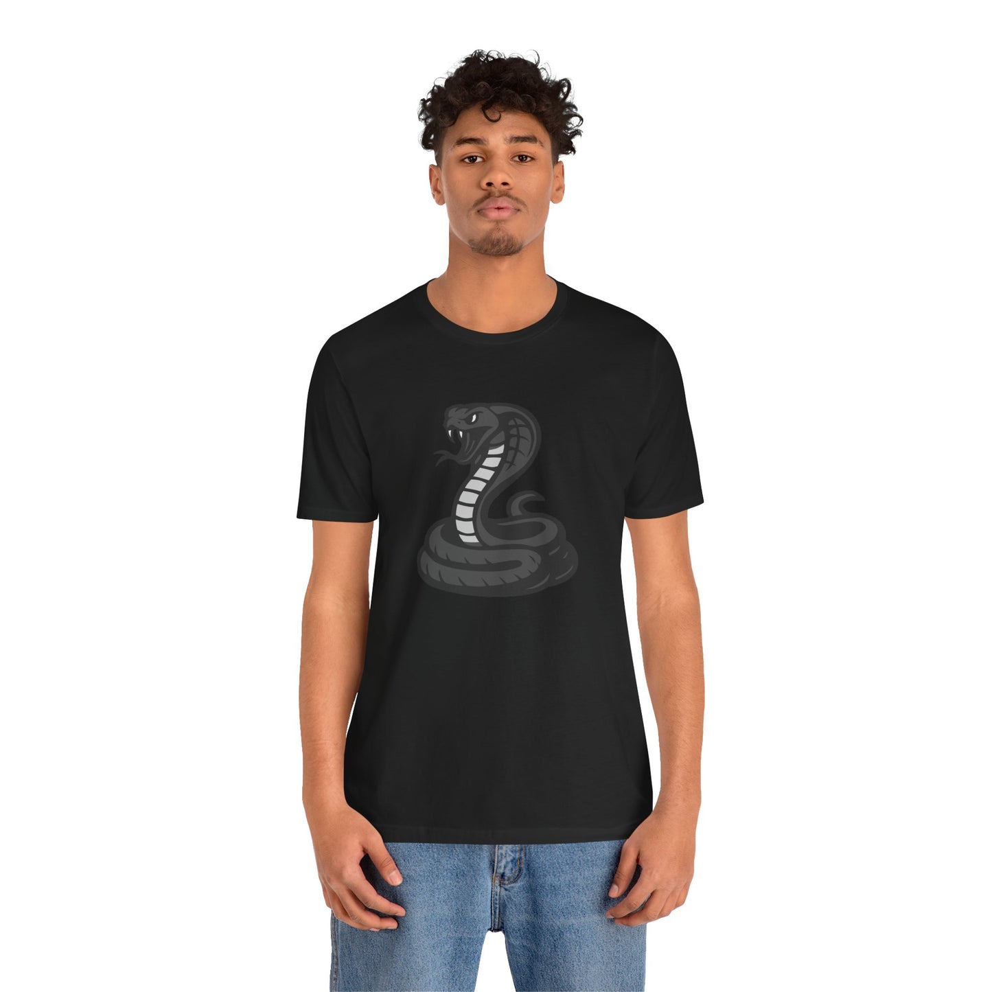 Cobra Snake Graphic Tee Dark Theme – Venomous Vector Design for Bold Streetwear Style
