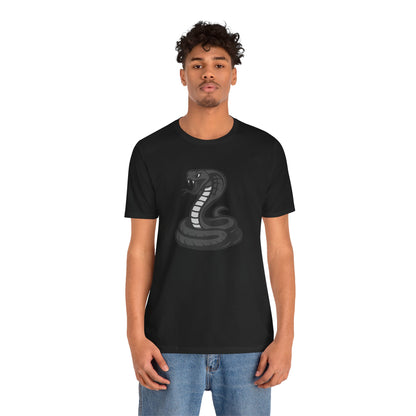 Cobra Snake Graphic Tee Dark Theme – Venomous Vector Design for Bold Streetwear Style