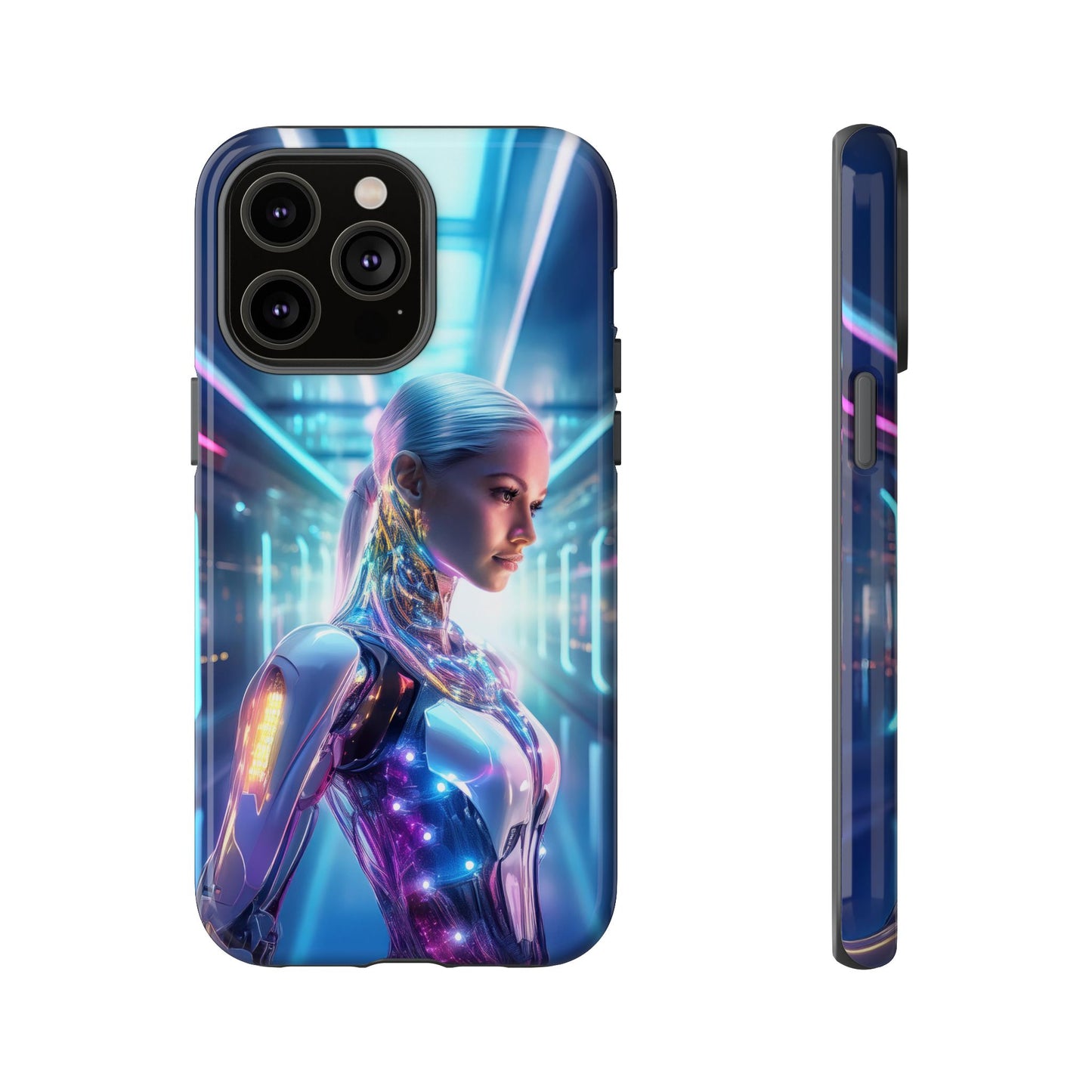 Futuristic Human Android Hybrid Cell Phone Case 015