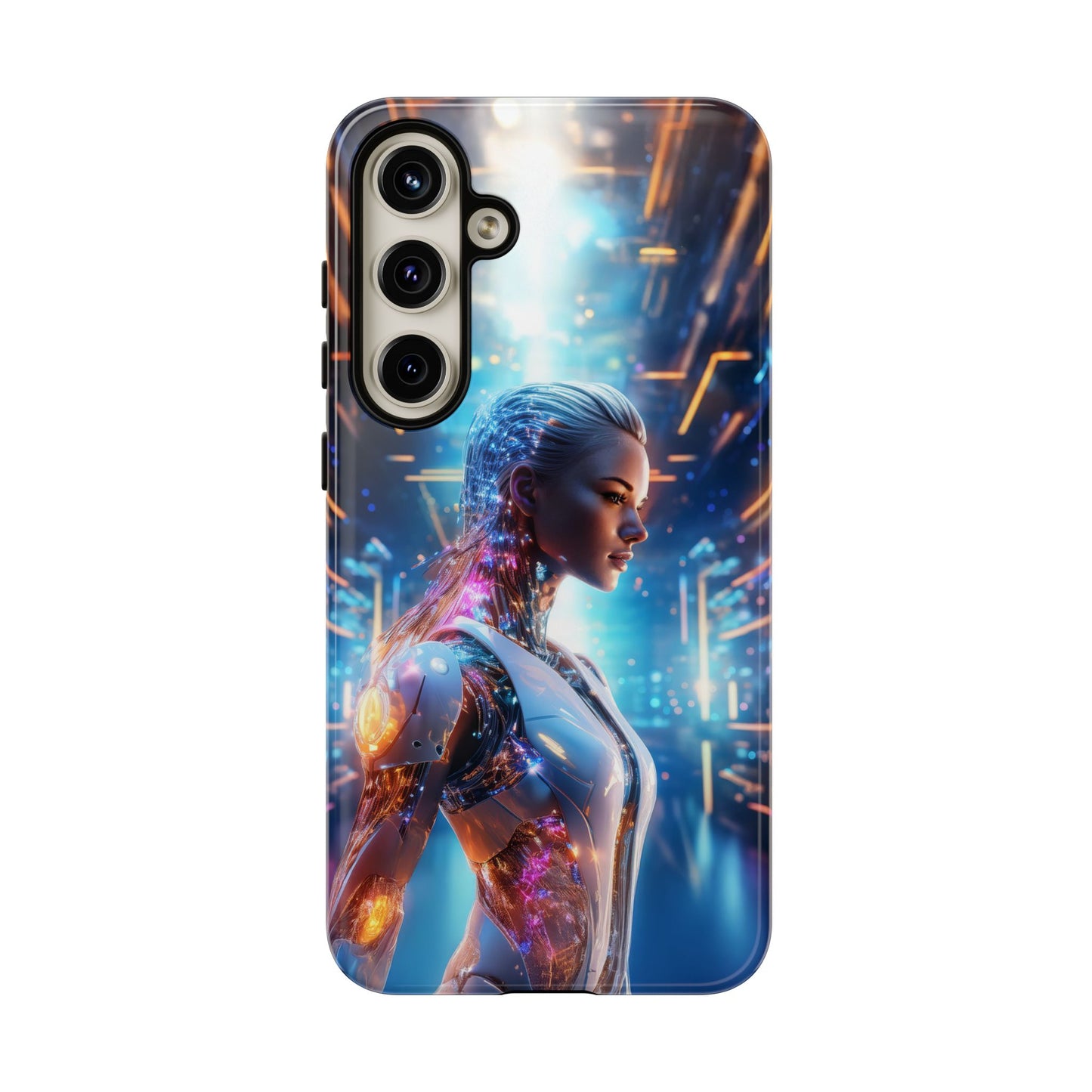 Futuristic Human Android Hybrid Cell Phone Case 008