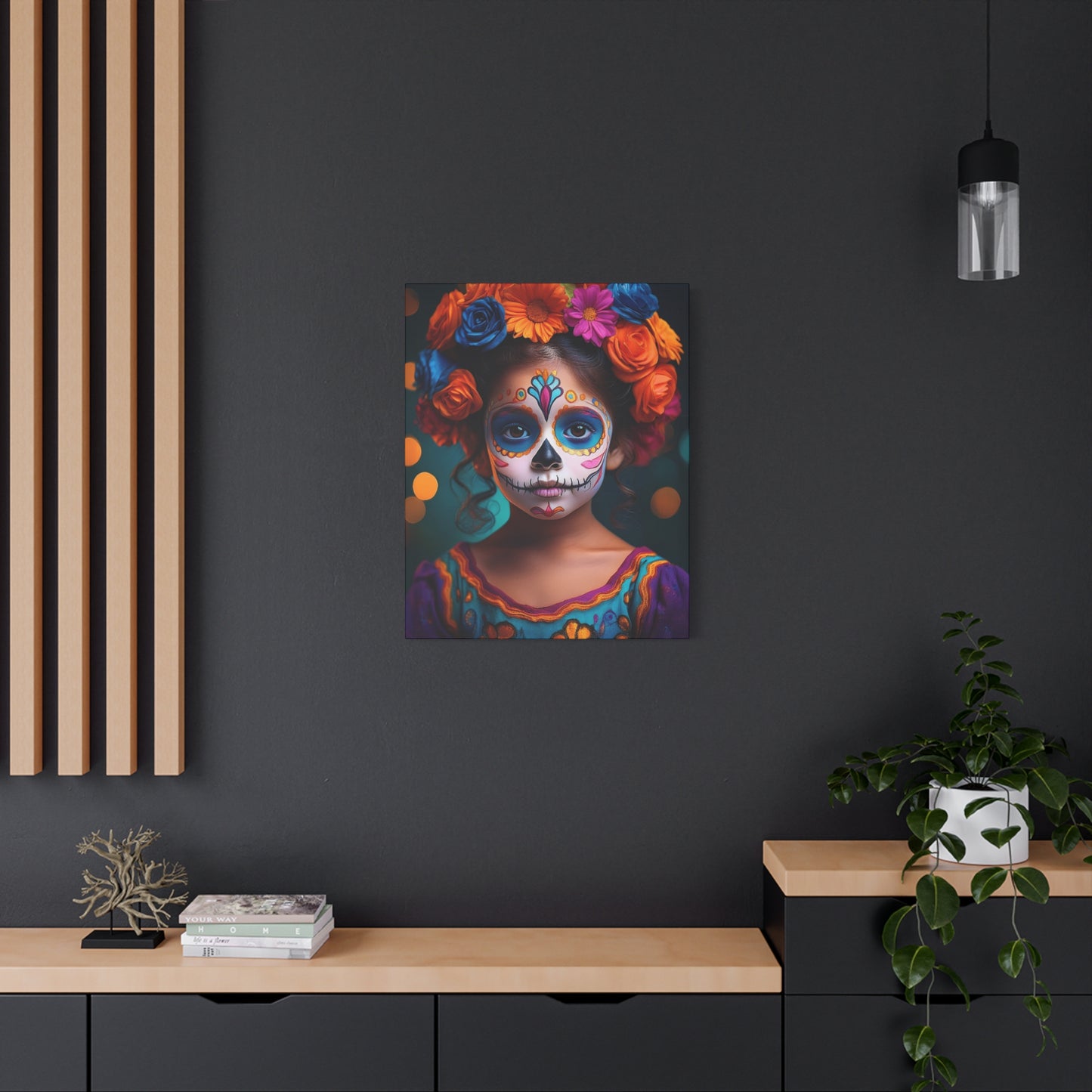 Dia de los Muertos Canvas Art | Day of the Dead - Stretched Matte Wall Decor 016