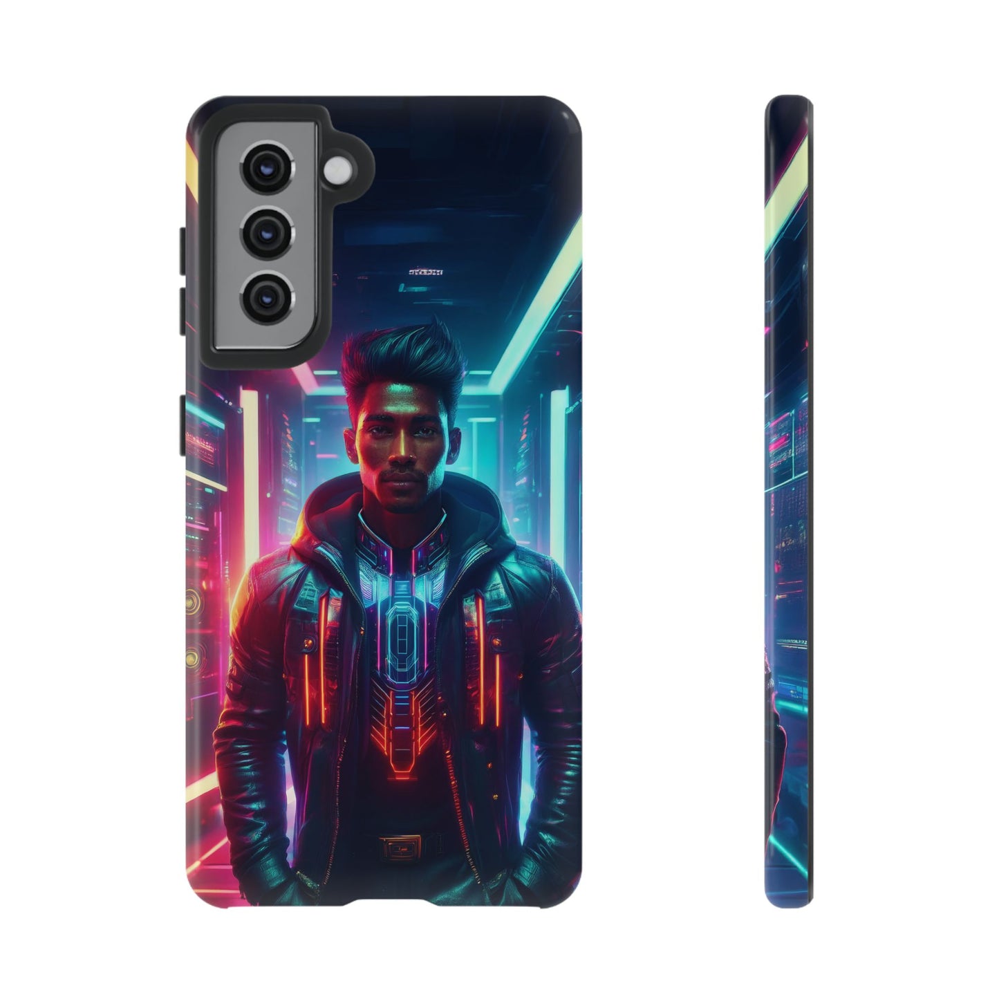 Futuristic Cyberpunk Male Cell Phone Case 001