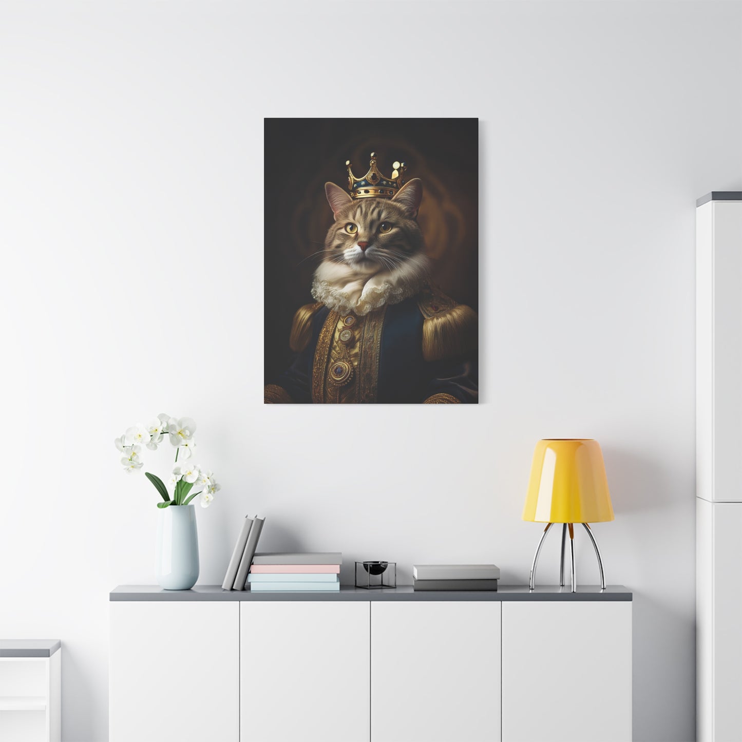 His Royal Meowjesty Canvas Art | Stretched Matte Wall Decor 002