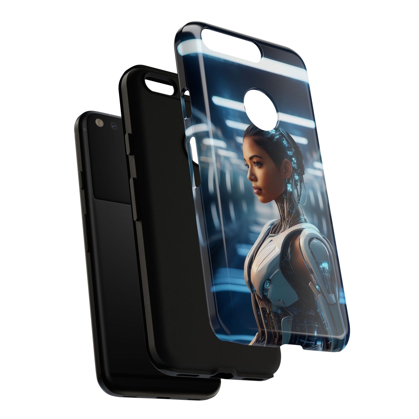 Futuristic Human Android Hybrid Cell Phone Case 002