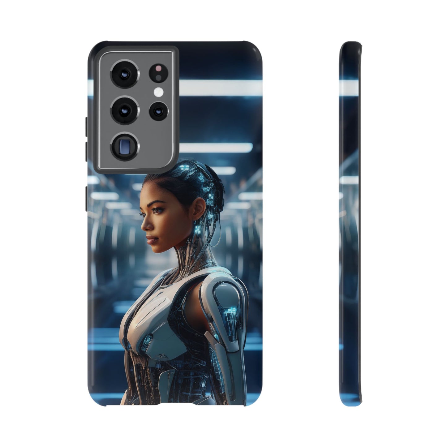 Futuristic Human Android Hybrid Cell Phone Case 002