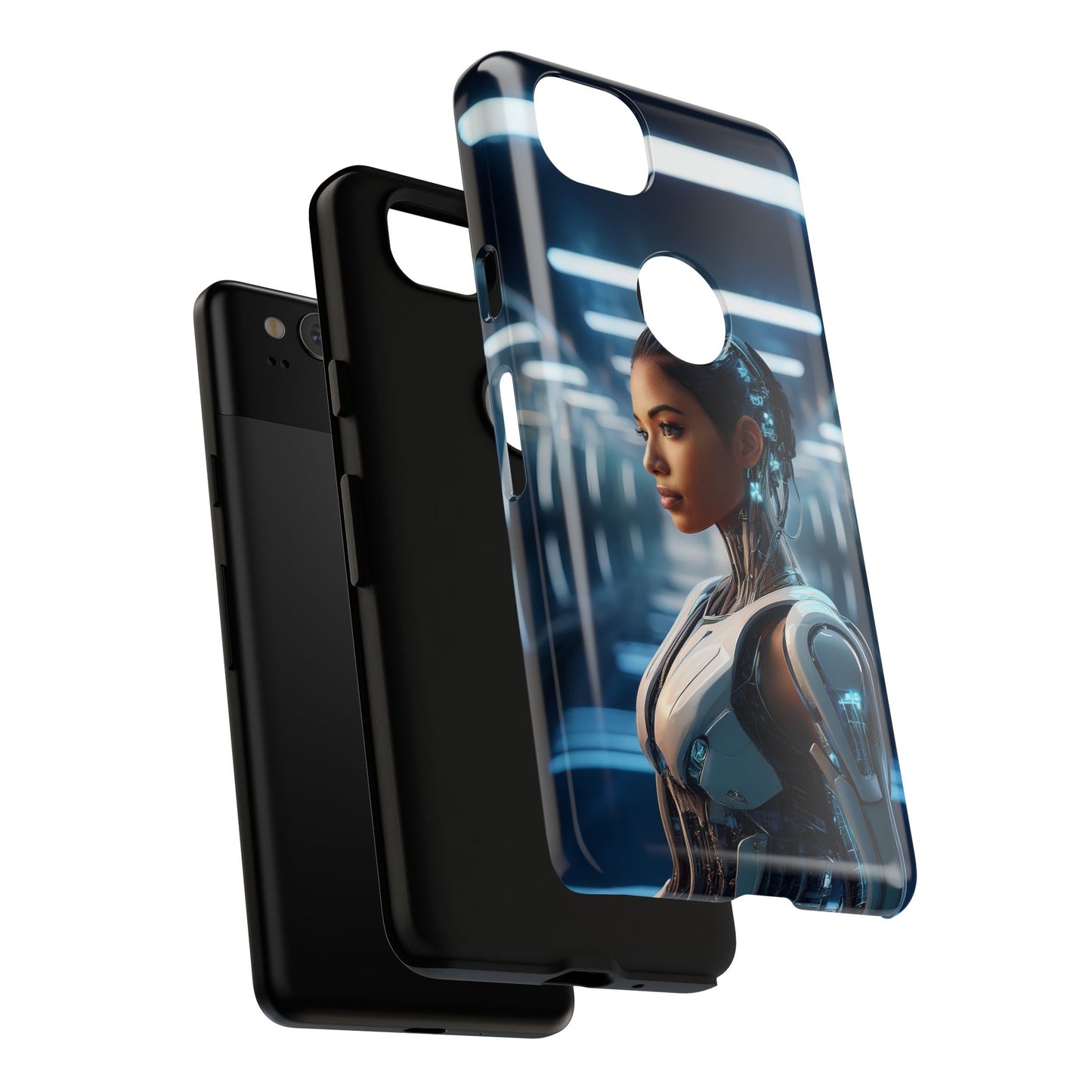 Futuristic Human Android Hybrid Cell Phone Case 002