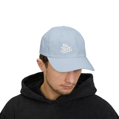 El Jefe Classic Dad Hat – Embroidered Bold Text Hat for Boss Energy, Leadership Style, and Latin Flair. White Letters